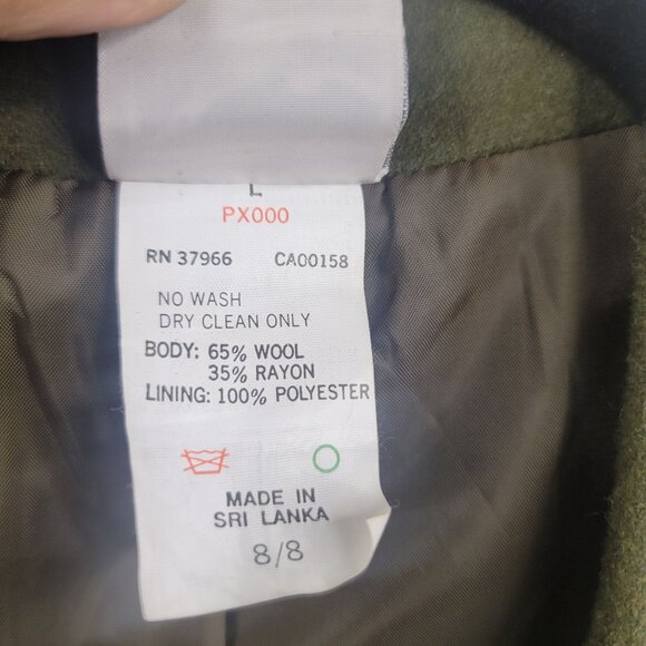 VTG Deadstock Jantzen Classics Olive Green Wool Blazer Embroidered Pocket Size 8 - Picture 6 of 12